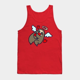 Sloth Valentine Angel Tank Top